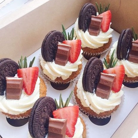 Oreo and Strawberry Cupcakes