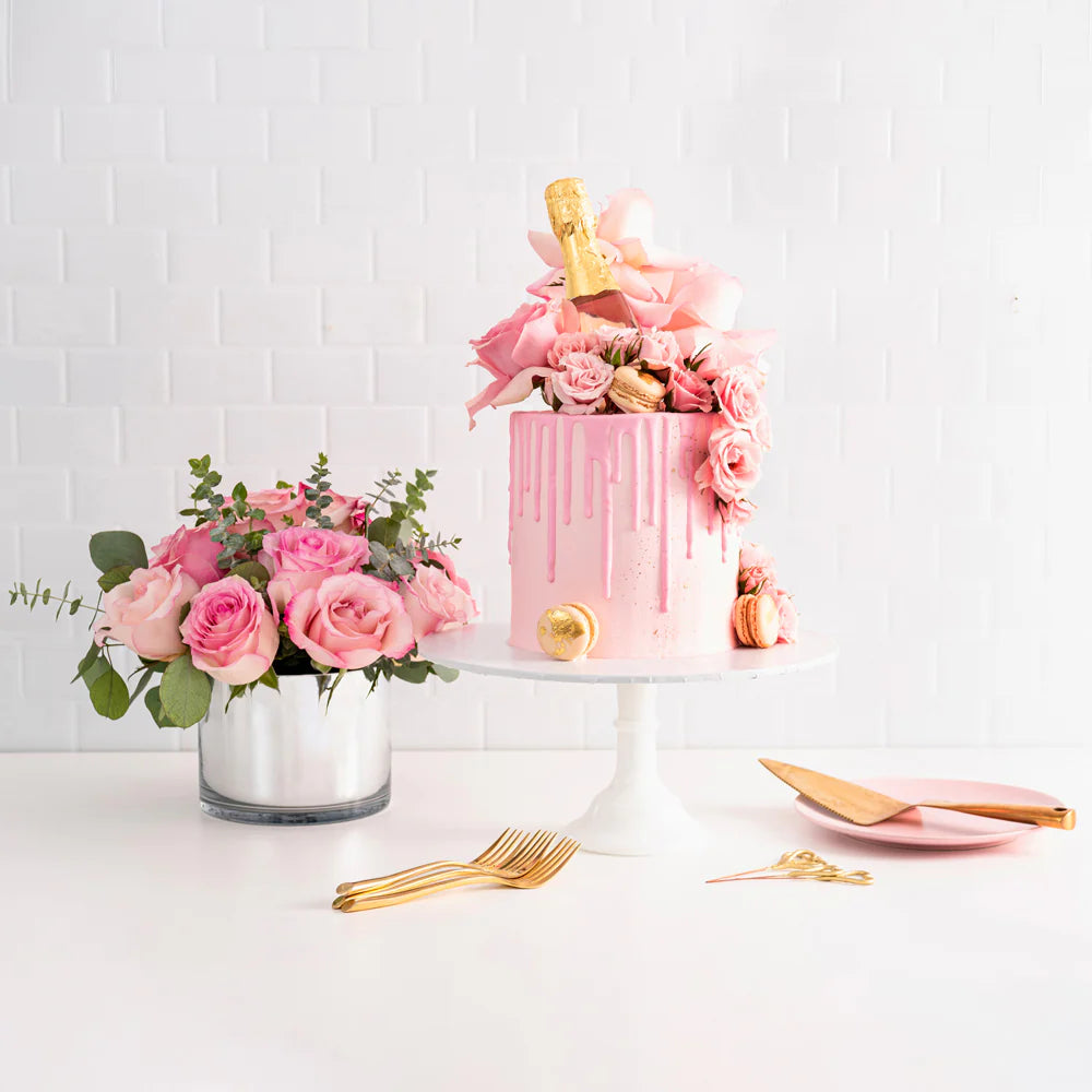 Champagne Rose Cake