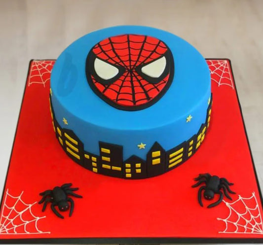 Spiderman In The City Fondant Cake