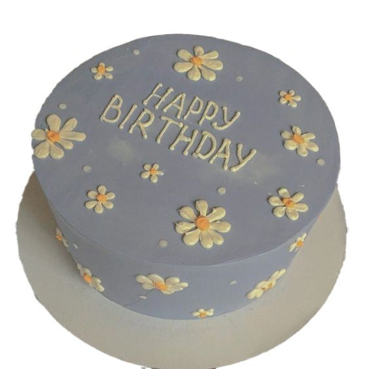 Happy Birthday Floral Cake