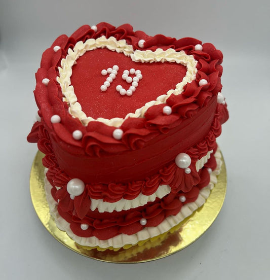 Vintage Heart Cake (#14)